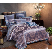 Ensemble de literie en marbrure en satin jacquard de luxe Queen Size